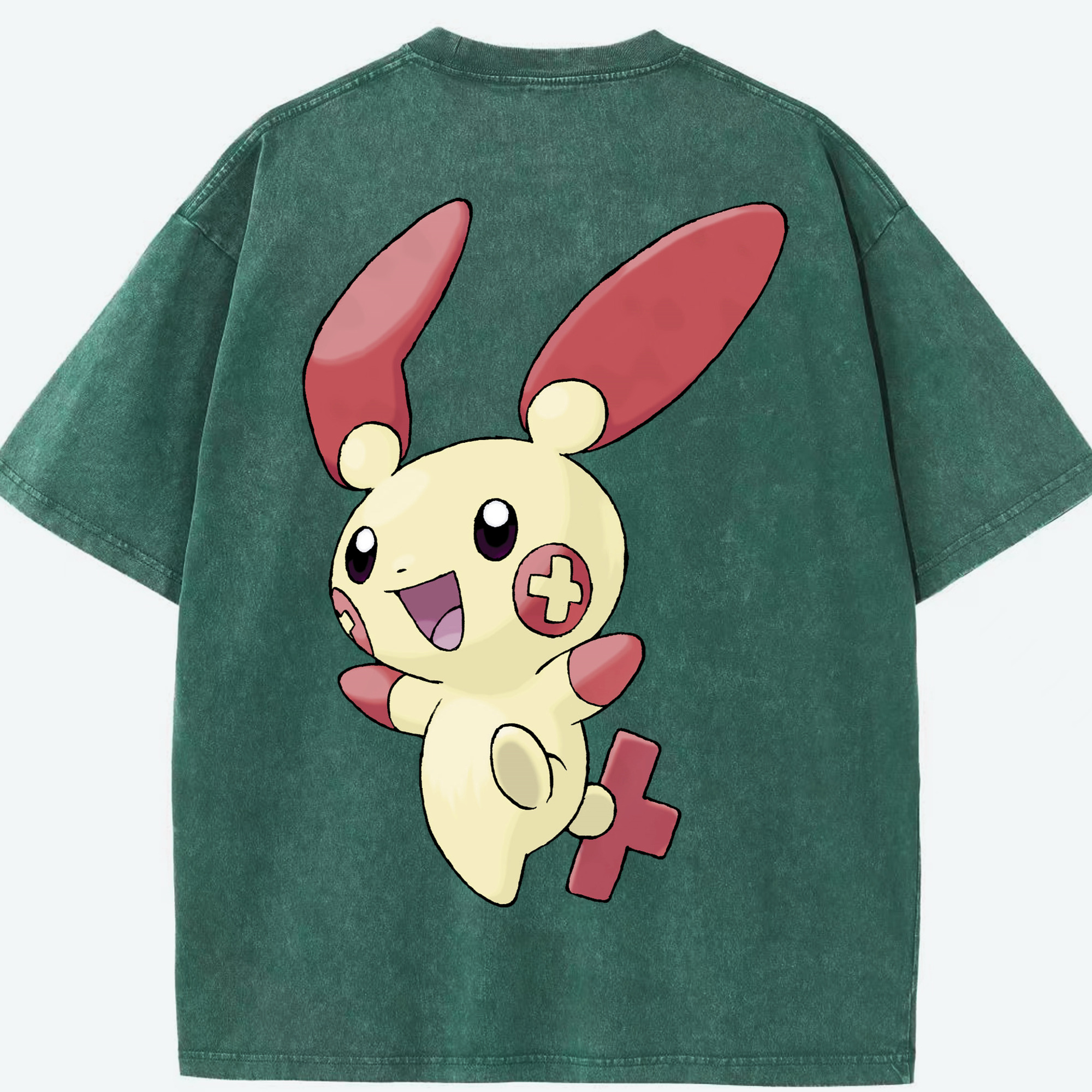 （画像用） ポケットモンスター Pokémon 綿100% ヴィンテージ風 半袖Tシャツ（背面プリント）